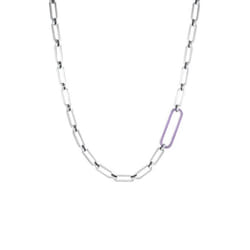 Collier pour femme S.Oliver 2034995 en acier inoxydable argenté - chaîne dancre réglable avec fermoir à homard