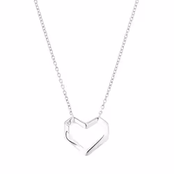 Collier pour femme en argent sterling 925 - S OLIVER - 2036849 - motif coeur - ancre ronde - 42+3cm
