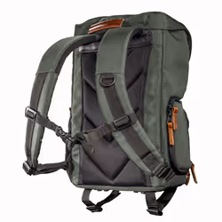 Mantona Luis junior sac à dos Marron, Vert Cuir, Métal, Polyester, Synthétique