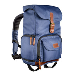 Mantona Luis junior sac à dos Bleu, Marron Cuir, Métal, Polyester, Synthétique
