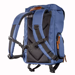 Mantona Luis junior sac à dos Bleu, Marron Cuir, Métal, Polyester, Synthétique