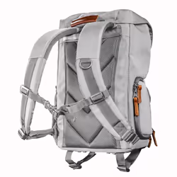 Mantona Luis junior sac à dos Marron, Gris Cuir, Métal, Polyester, Synthétique