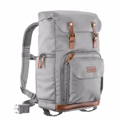 Mantona Luis Retro, Sac à dos, Toutes marques, Compartiment pour Notebook, Gris