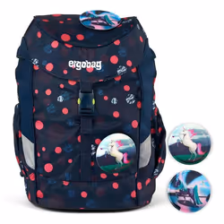 ergobag Sac à dos bleu foncé rose pour fille - Reflex Glow-Edition Mini Backpack PhantBärsiewelt 246471