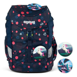 ergobag Sac à dos bleu foncé rose pour fille - Reflex Glow-Edition Mini Backpack PhantBärsiewelt 246471