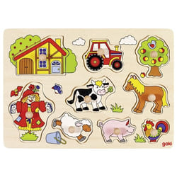 Goki 57995 Puzzle à formes 9 pièce(s) Ferme