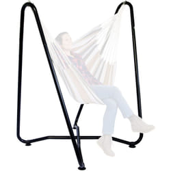 No Brand - amanka Support pour fauteuil suspendu 155 cm Soutien pour accrocher balancelle et chaises suspendues en Acier couleur Noir Poids max