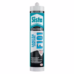 Silicone sanitaire SISTA F101 caramel (brillant) cartouche 300ml • Pour l’étanchéité des bords de revêtements de sol et de ca ...