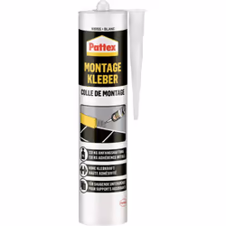 description Colle de montage Pattex avec adhérence initiale de 100 kg/m2* pour l'intérieur et l'extérieur. Ideal pour les mat ...