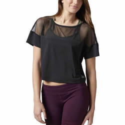 T-shirt de fitness pour femme Reebok Cardio Fashion Tee - Noir - ACTIVCHILL