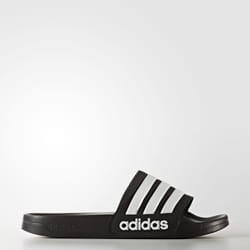 Adidas Cloudfoam Adilette Mâle 40.7 (40 2/3) Noir, Blanc