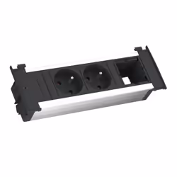 Bachmann 927.002, 2x AC, 1 module(s), Noir, Aluminium, 204 mm, 45 mm