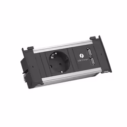 Bachmann Kapsa XS, 0,2 m, Intérieure, Type F, Noir, Argent, 1 sortie(s) CA, 151 mm