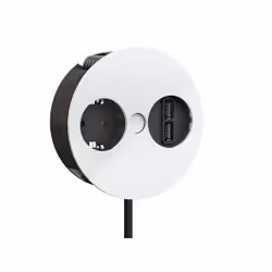 Bachmann Twist, 2 m, Intérieure, Non-géré, Métal, Plastique, Noir, Blanc, 1 sortie(s) CA