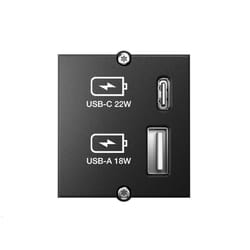 Bachmann 917.227 prise de courant USB A + USB C Noir