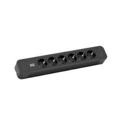 Bachmann Primo 2 multiprise 2 m 6 sortie(s) CA Noir