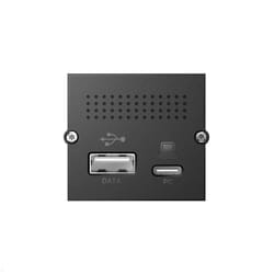 Bachmann 917.229 prise de courant USB A + USB C Noir