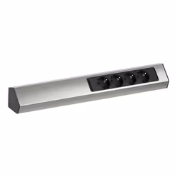 Bachmann CASIA 2, 4 x Type F, CEE 7/3, 2P, Sur bureau/mural, Argent, Aluminium