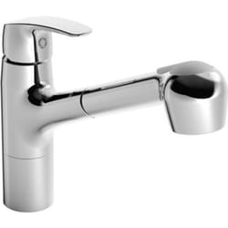 Hansa Pinto robinet de cuisine avec douchette extractible 2 becs annulaires rotation 120° 231cm chrome