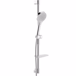 Le set de douche comprend douchette à main couleur : chrome diamètre 110 mm 3 flux - normal, massage et pluie débit : 12 l/mi ...