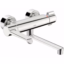 Mitigeur thermostatique de lavabo avec bec pivotant installation murale, entraxe de raccordement : 150 mm raccord : raccords  ...