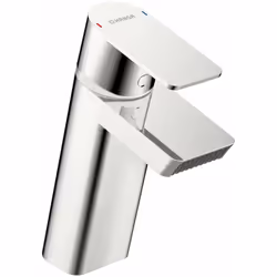Mitigeur de lavabo Stela commande à levier bec fixe sans garniture de vidage matériau : laiton, couleur : chrome mousseur ave ...