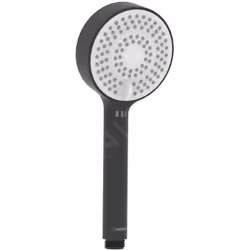 Douche à main BasicJet matériau : composite couleur : noir mat dimensions : Ø 95 mm 3 jets : normal, rafraîchissant, relaxant ...