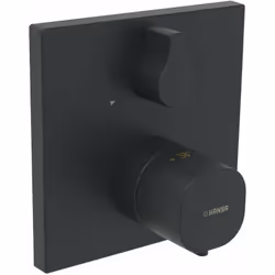 Mitigeur thermostatique encastré DN15 couleur : noir mat matériau : laiton débit à 3 bar de pression 20,4 l/min avec régulati ...