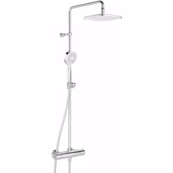 Set de douche Style 200 mitigeur thermostatique mural de douche, entraxe 150 mm vanne de fermeture avec disques céramiques ca ...