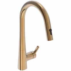 Robinetterie de cuisine sur pied couleur : bronze brossé matériau : laiton avec douchette extractible avec inverseur - 2 jets ...