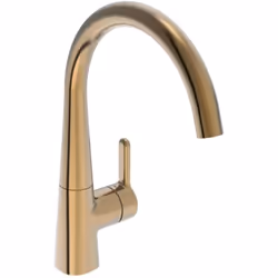 Robinetterie de cuisine sur pied couleur : bronze brossé matériau : laiton bec pivotant hauteur : 348 mm longueur du bec 219 ...