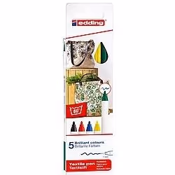 Edding 4600, 5 pièce(s), Multicolore, Pointe ogive, Multicolore, Rond, 1 mm