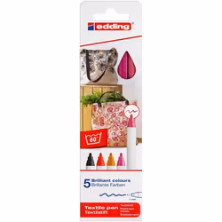 Edding 4600 stylo-feutre Noir, Pourpre, Orange, Rose, Rouge 5 pièce(s)