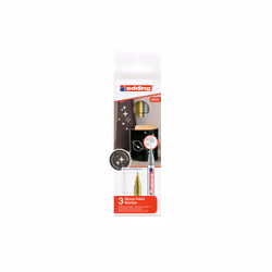 Edding 751, Or, Argent, Blanc, Pointe fine, Multicolore, Plastique, Bold, 1 mm