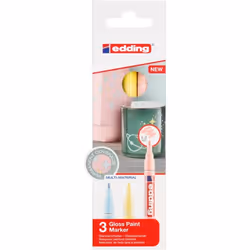 Edding 751, Bleu, Rose, Jaune, Pointe ogive, Multicolore, Aluminium, Fin, 1 mm