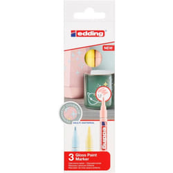 Edding 751 marqueur indélébile Pointe ogive Bleu, Rose, Jaune 3 pièce(s)