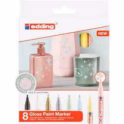 Edding 751, Noir, Bleu, Or, Vert, Rose, Argent, Blanc, Jaune, Multicolore, Pastel Yellow, Pastel Green, Pastel Blue, Pastel P ...