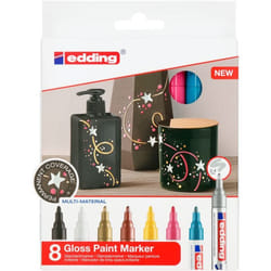 Edding 750 Noir, Cuivre, Or, Bleu clair, Rose, Argent, Blanc, Jaune 8 pièce(s)