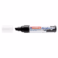 Edding 5000 Marqueur Acrylique Large, Noir, Pointe biseautée, Noir, Extra-large, 5 mm, 1 cm