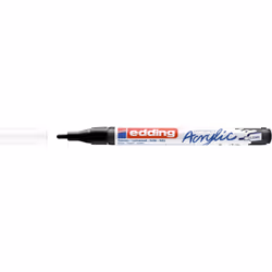 Edding 5300 Marqueur Acrylique Fin, Noir, Noir, Fin, 1 mm, 2 mm, Toile, Bois