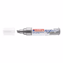 Edding 5000 Marqueur Acrylique Large, Argent, Pointe biseautée, Argent, Extra-large, 5 mm, 1 cm