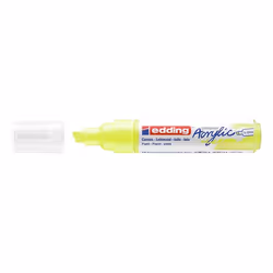 Edding 5000 Marqueur Acrylique Large, Jaune, Pointe biseautée, Jaune, Extra-large, 5 mm, 1 cm