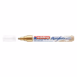 Edding 5100 Marqueur Acrylique Moyen, Or, Or, Moyen, 2 mm, 3 mm, Toile, Bois