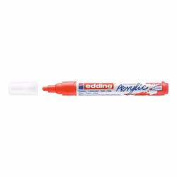 Edding 5100 Marqueur Acrylique Moyen, Rouge, Rouge, Moyen, 2 mm, 3 mm, Toile, Bois