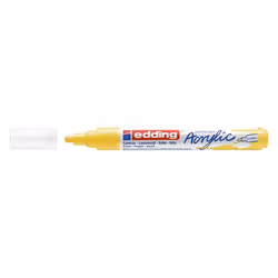 Edding 5100 Marqueur Acrylique Moyen, Jaune, Jaune, Moyen, 2 mm, 3 mm, Toile, Bois