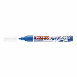 Edding 5100 Marqueur Acrylique Moyen, Bleu, Bleu, Moyen, 2 mm, 3 mm, Toile, Bois