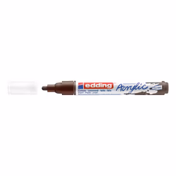 Edding 5100 Marqueur Acrylique Moyen, Marron, Marron, Moyen, 2 mm, 3 mm, Toile, Bois