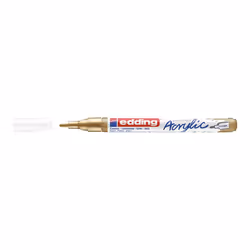 Edding 5300 Marqueur Acrylique Fin, Or, Fin, 1 mm, 2 mm, Toile, Bois, Allemagne