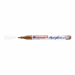 Edding 5300 Marqueur Acrylique Fin, Bronze, Fin, 1 mm, 2 mm, Toile, Bois, Allemagne