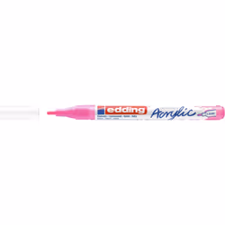 Edding 5300 Marqueur Acrylique Fin, Rose, Rose, Fin, 1 mm, 2 mm, Toile, Bois